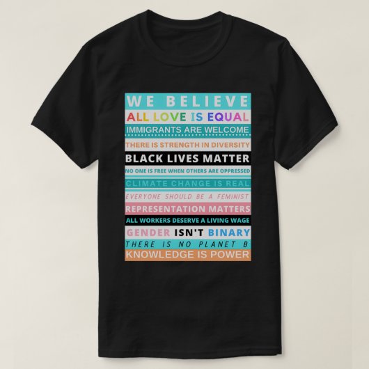 Sociale rechtvaardigheid t-shirt (Design voorkant)