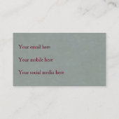 Sociale Roepkaart, Antiek Rozen Contactkaartje (Achterkant)