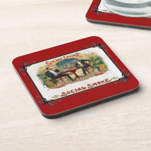 Sociale rook bier onderzetter (Linkerzijde)