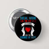 Sociale school Gift Mental Health Ronde Button 5,7 Cm (Voorkant /achterkant)