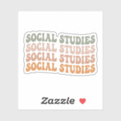 Sociale studies Geschiedenis van leraar Geschieden Sticker (Vel)