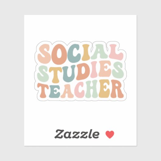 Sociale studies leraar, geschiedenisleraar sticker (Vel)