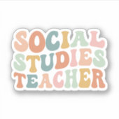Sociale studies leraar, geschiedenisleraar sticker (Voorkant)