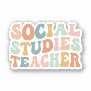 Sociale studies leraar, geschiedenisleraar sticker