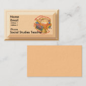 Sociale studies leraar Motto Visitekaartje (Voorkant / Achterkant)