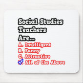 Sociale studies leraar quiz...grap muismat (Voorkant)