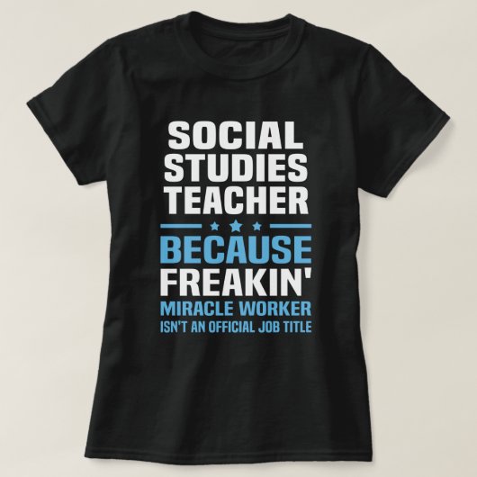 Sociale studies leraar t-shirt (Design voorkant)