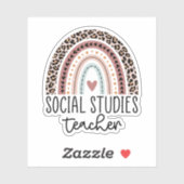 Sociale studies Trainboog leraar, geschiedenislera Sticker (Vel)