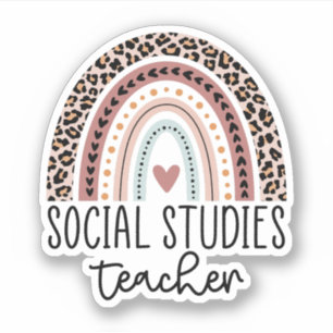 Sociale studies Trainboog leraar, geschiedenislera Sticker
