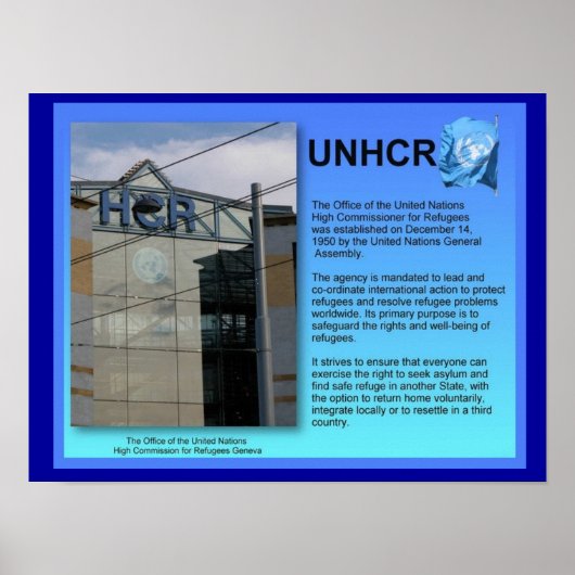Sociale studies, UNHCR, Genève Poster (Voorkant)
