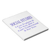 Sociale studies ... Verklaar niet begrijpen Notitieblok (Schuin)