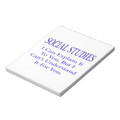 Sociale studies ... Verklaar niet begrijpen Notitieblok (Linkerzijde)