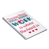 Sociale thuiswerkers die werken in het hart notitieboek (Rechterzijde)