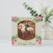 sociale uitnodiging met romantisch briefkaart (Staand voorkant)