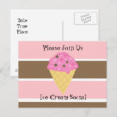 Sociale uitnodiging van Ice Cream (Voorkant / Achterkant)