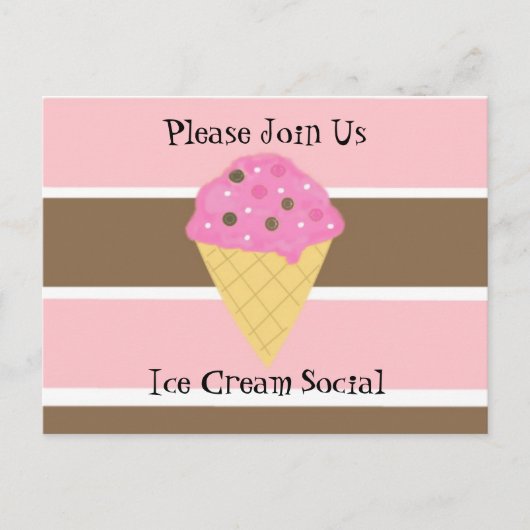 Sociale uitnodiging van Ice Cream (Voorkant)