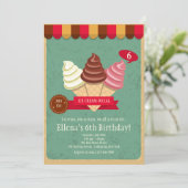 Sociale uitnodiging van Ice Cream (Staand voorkant)
