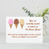 Sociale uitnodiging van Ice Cream (Staand voorkant)