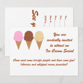 Sociale uitnodiging van Ice Cream (Voorkant / Achterkant)