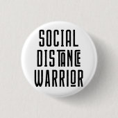 Sociale verafgelegen warrior Pin Ronde Button 3,2 Cm (Voorkant)