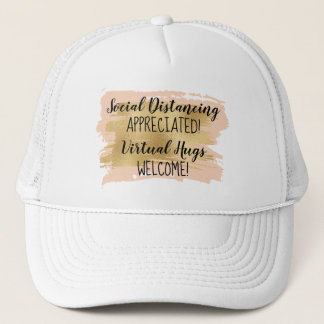 Sociale vervormende roze Gold virtuele handschoene Trucker Pet