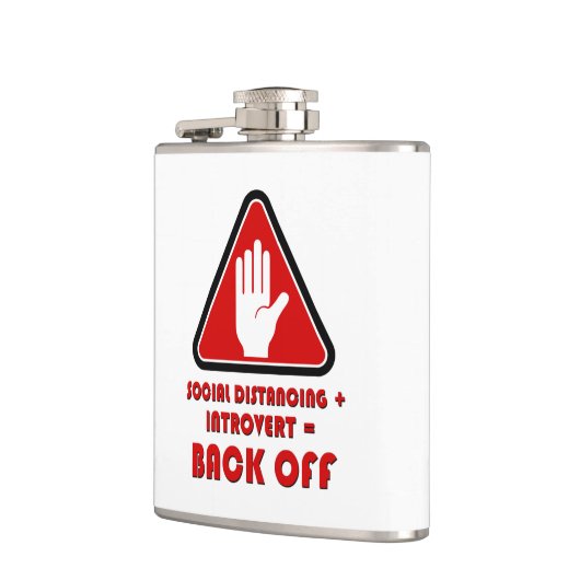 Sociale vervorming en introvert, uit heupfles (Links)