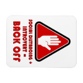 Sociale vervorming en introvert, uit magneet (Horizontaal)