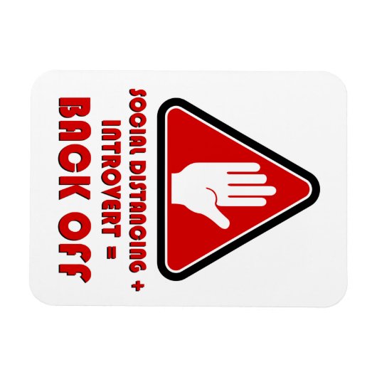 Sociale vervorming en introvert, uit magneet (Horizontaal)