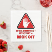 Sociale vervorming en introvert, uit servet (Insitu)