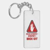 Sociale vervorming en introvert, uit sleutelhanger (Voorkant Links)