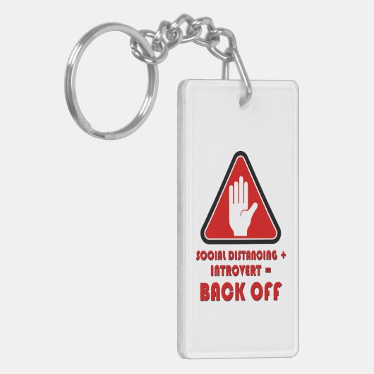 Sociale vervorming en introvert, uit sleutelhanger (Voorkant Links)