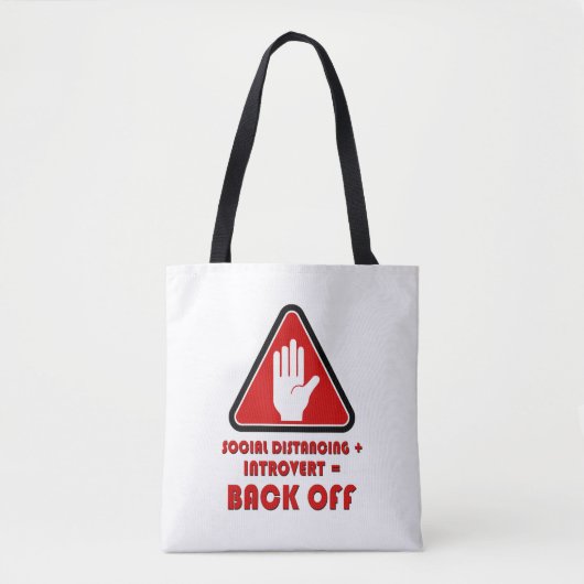 Sociale vervorming en introvert, uit tote bag (Voorkant)