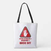Sociale vervorming en introvert, uit tote bag (Achterkant)