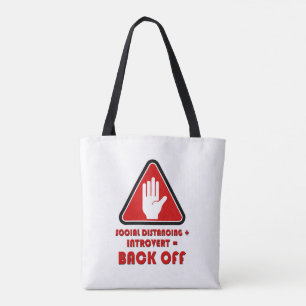 Sociale vervorming en introvert, uit tote bag