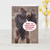Sociale vervorming Gorilla Aanmoediging en Kopiëre Kaart (Gele Bloem)