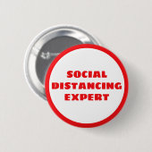 Sociale vervorming Introvert Antisocial Flu Shy Ronde Button 5,7 Cm (Voorkant /achterkant)