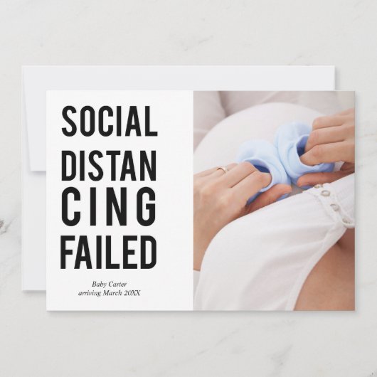 Sociale vervorming mislukt Sans Serif Typografie Aankondiging (Voorkant)