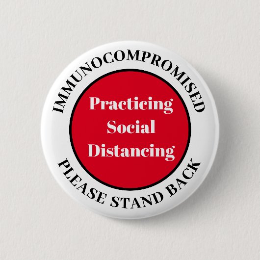 Sociale vervorming ronde button 5,7 cm (Voorkant)