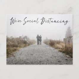 Sociale vervormingsdatum Datum Foto aankondiging Briefkaart