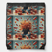 Sociale Verzameling & Kleurrijke Drinken Rugzak