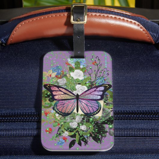 Sociale Vlinder 2  Bagage Label (Voorkant Insitu 2)