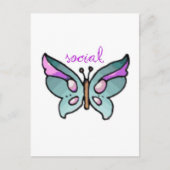 sociale vlinder briefkaart (Voorkant)