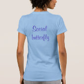 Sociale vlinder-kleding T-shirt (Achterkant)