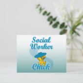 Sociale werker Chick #3 Briefkaart (Staand voorkant)