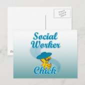 Sociale werker Chick #3 Briefkaart (Voorkant / Achterkant)