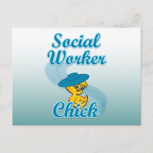 Sociale werker Chick #3 Briefkaart (Voorkant)