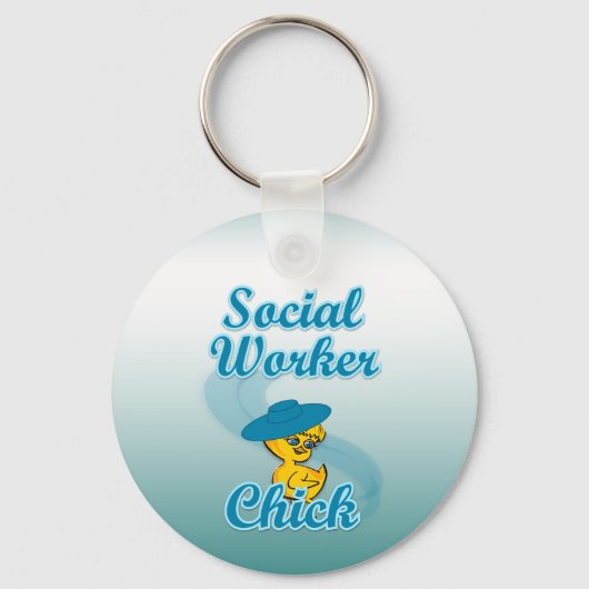Sociale werker Chick #3 Sleutelhanger (Voorkant)