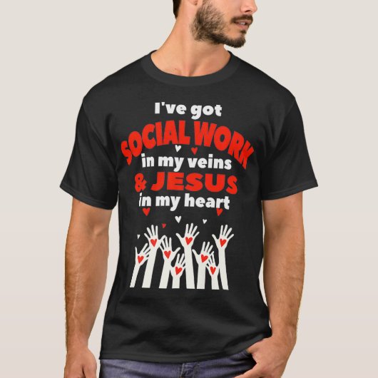 Sociale werker Christelijke Jezus MSW Student Mann T-shirt (Voorkant)