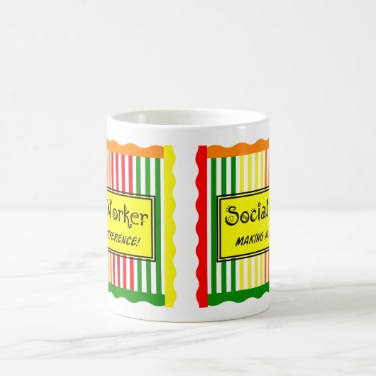 Sociale werker Citrus Stripes Koffiemok (Center)