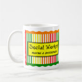 Sociale werker Citrus Stripes Koffiemok (Links)